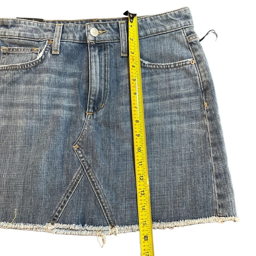 NWT Joes Jeans Sz 26 Women High-Rise Blue Jean Denim Skirt Distressed Frayed NEW